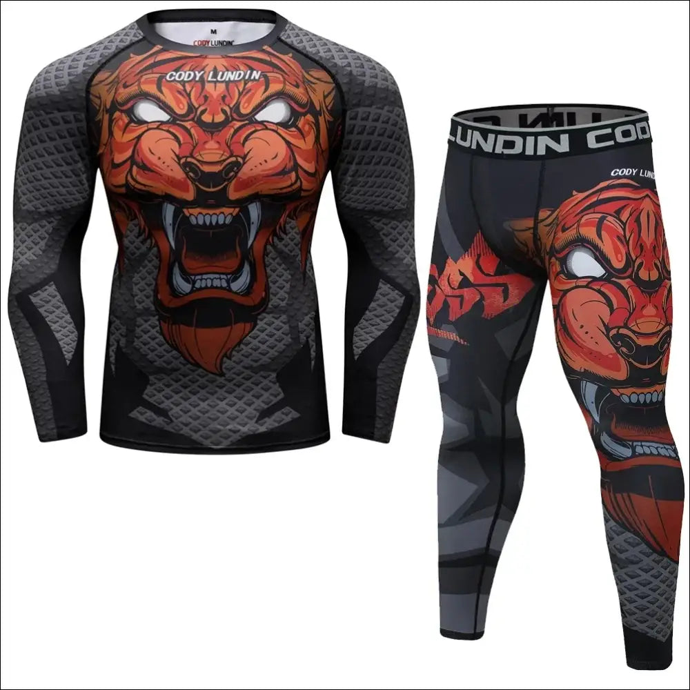 Men's MMA Rashguard Training Set – Breathable Compression Gea