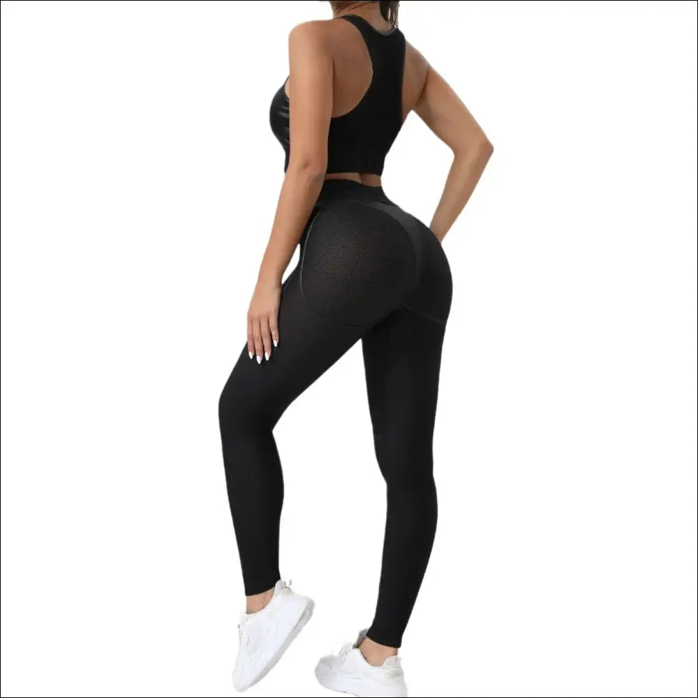 2-Piece Yoga Set – Stylish Sports Bra & High-Waist Leggings