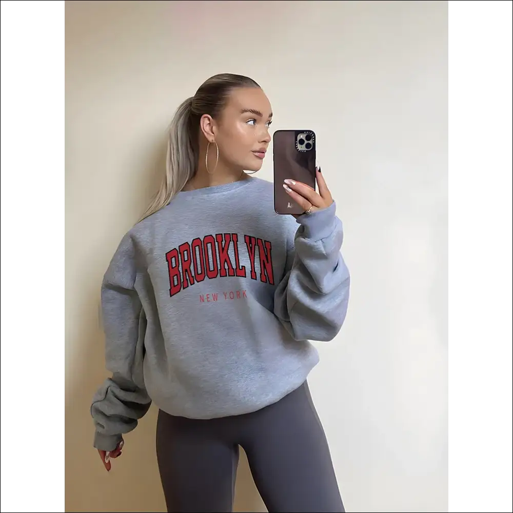 Blessyuki Plus Size Letter Printed Hoodies for Women