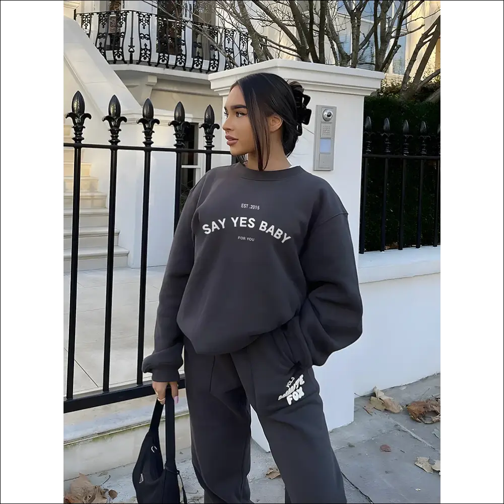 Blessyuki Plus Size Letter Printed Hoodies for Women
