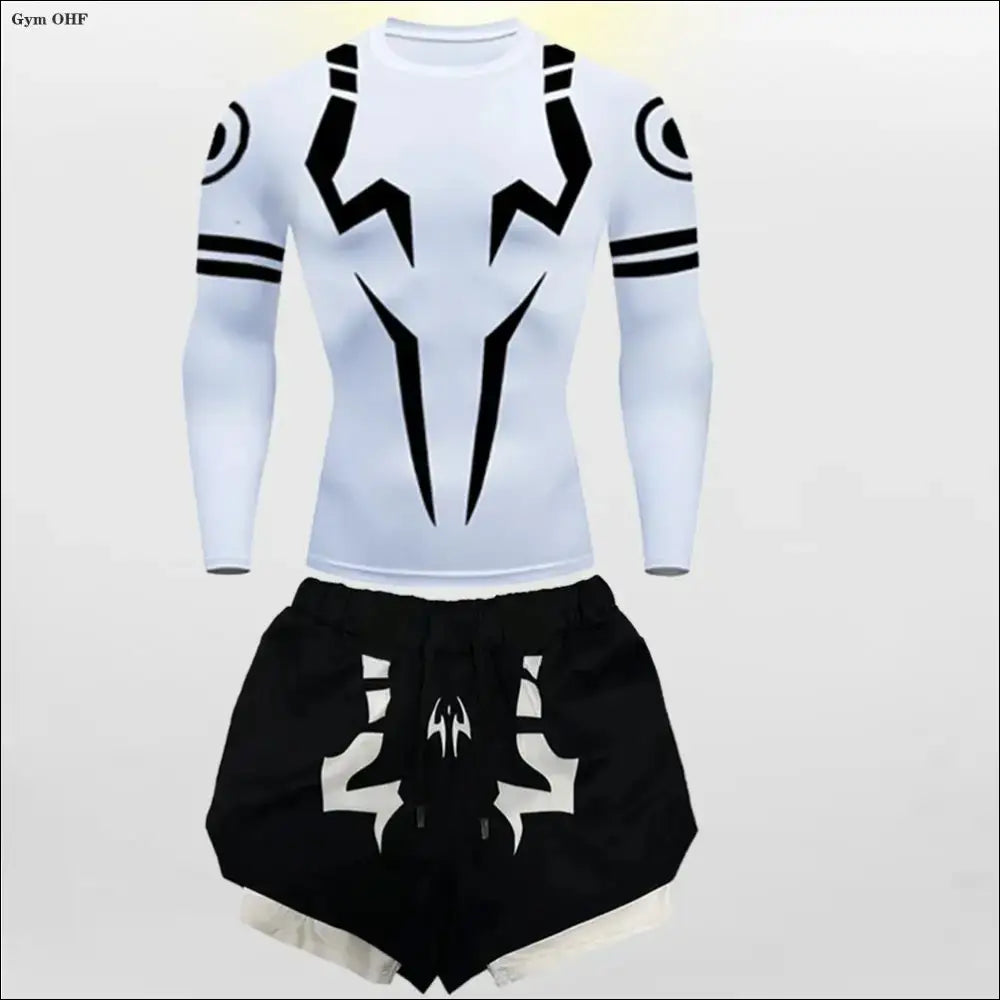 Jujutsu Kaisen Anime Compression Set - T-Shirt & Shorts - Savage Combat & Fitness