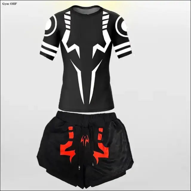 Jujutsu Kaisen Anime Compression Set - T-Shirt & Shorts - Savage Combat & Fitness