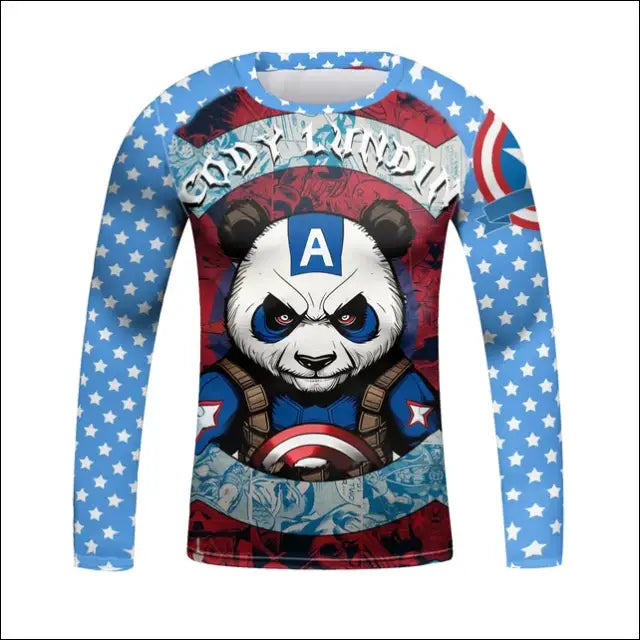 Kids’ MMA Rashguard Set – Compression T-shirt & Shorts for Combat Sports - 3 / 6 years