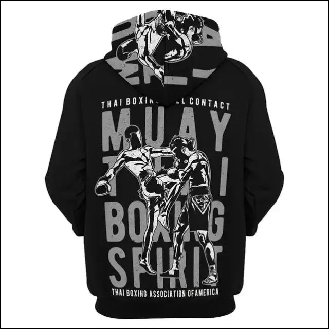 Muay Thai Boxer Sports Hoodie For Men Tops 3D MMA Boxing Printed New In Hoodies Womens Clothing Harajuku Fashion Y2k Tracksuits eprolo