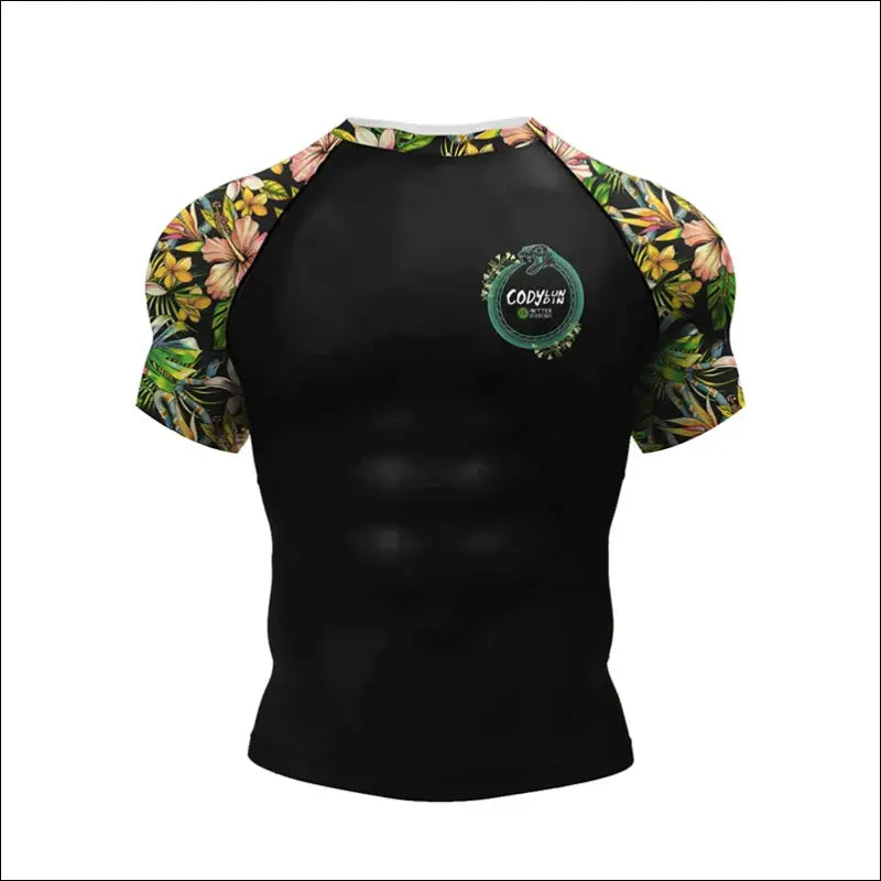 New Men Compression Full Printing Boxing T Shirt + Shorts MMA BJJ Shirt Anti Abrasion T shirts NO GI Rash Guards Muay