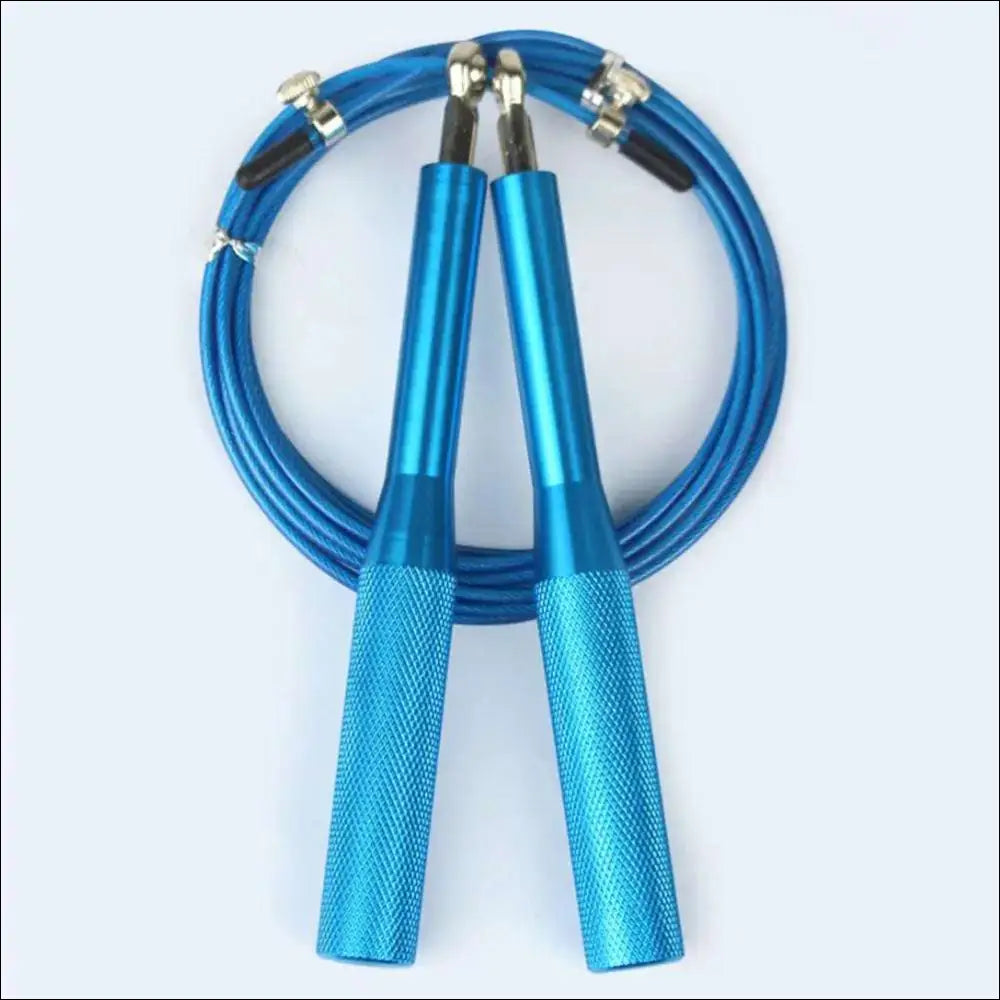 Speed Jump Rope for Fitness and Boxing Training - Adjustable for Kids and Adults - Blue - mma gear boxing gear
