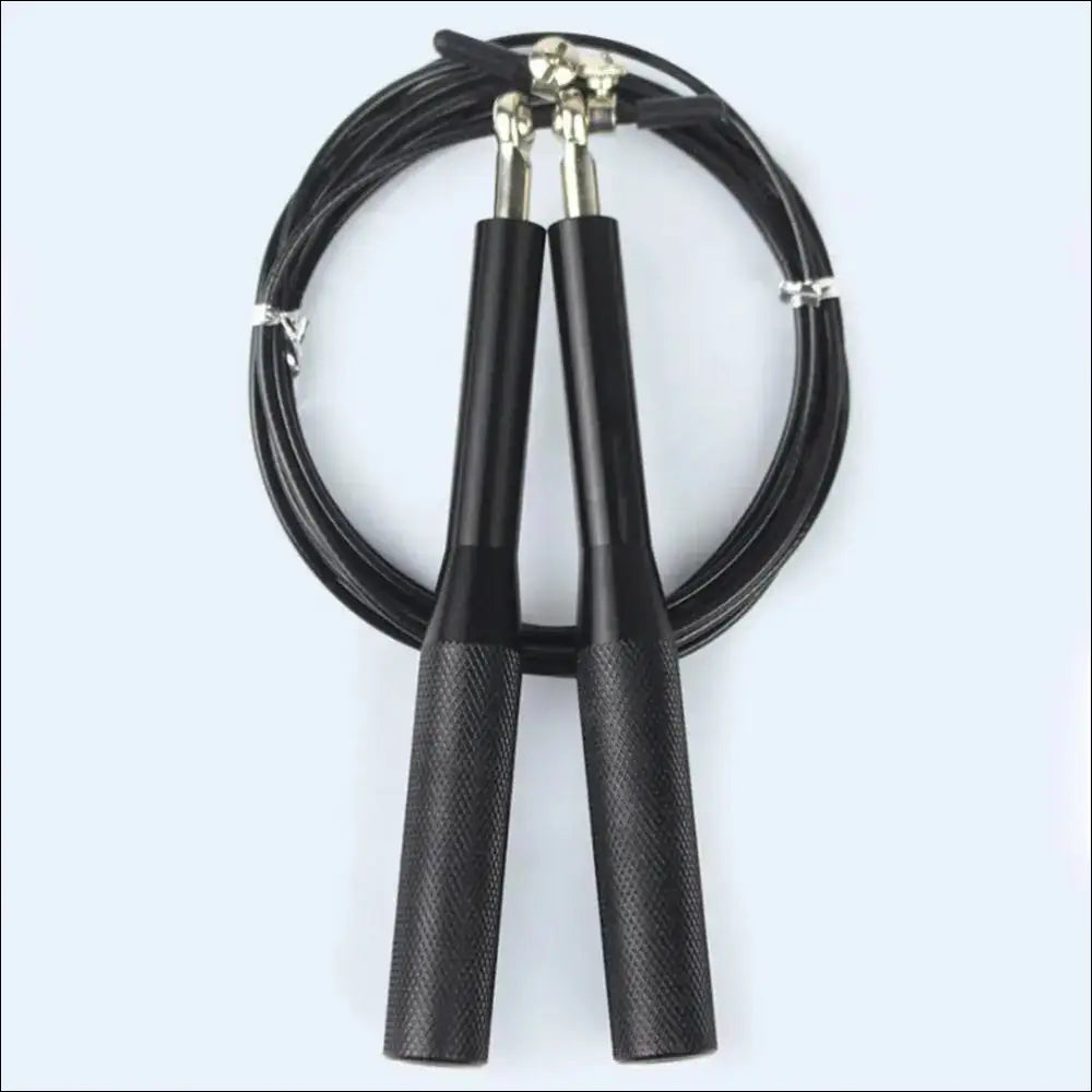 Speed Jump Rope for Fitness and Boxing Training - Adjustable for Kids and Adults - Black - mma gear boxing gear