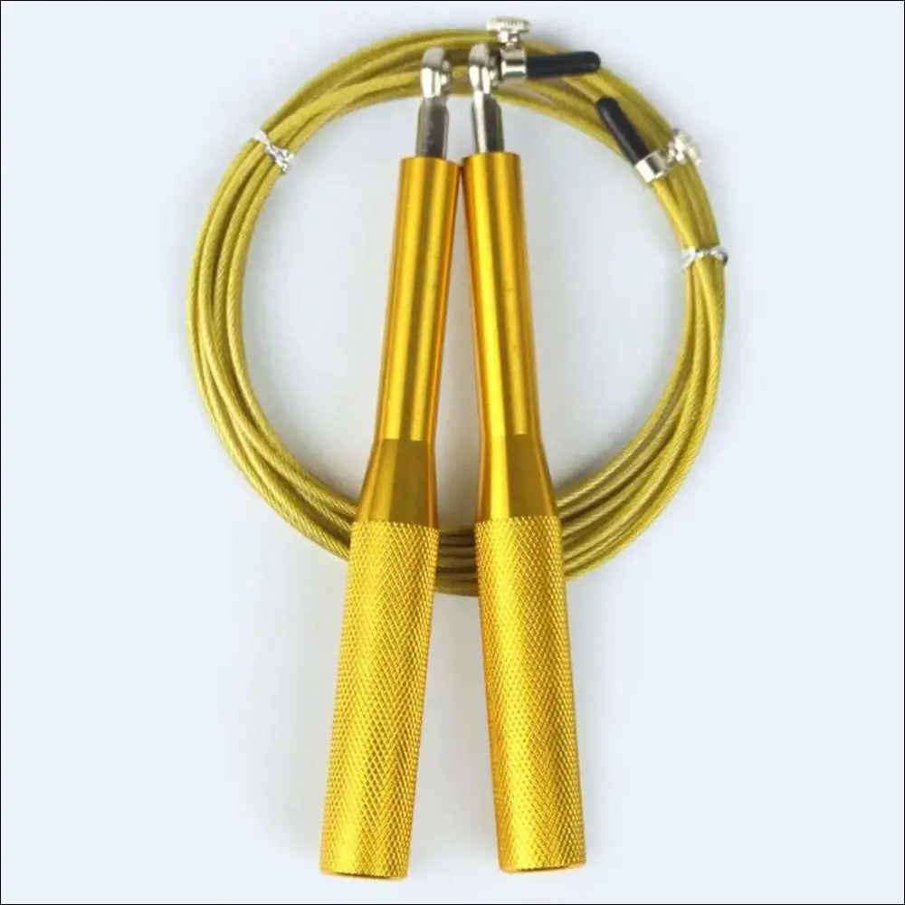 Speed Jump Rope for Fitness and Boxing Training - Adjustable for Kids and Adults - Yellow - mma gear boxing gear