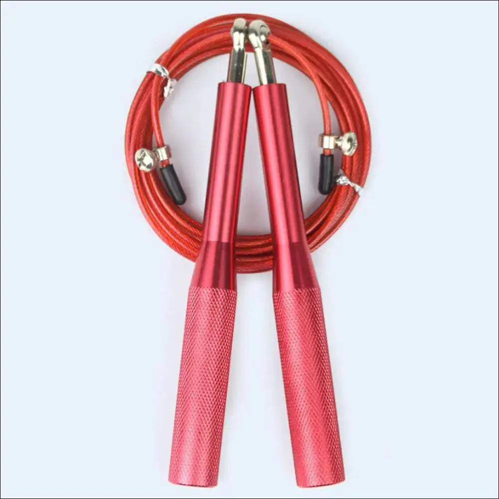 Speed Jump Rope for Fitness and Boxing Training - Adjustable for Kids and Adults - Red - mma gear boxing gear