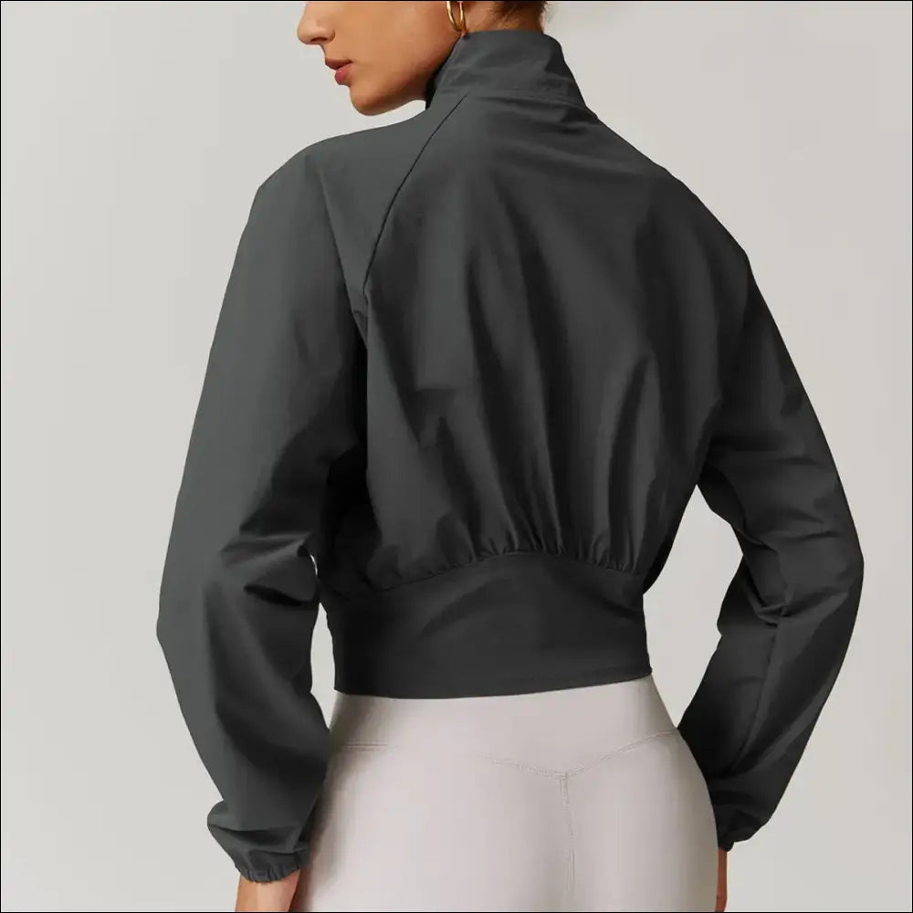 Stand-Up Collar Thin Windproof Sports Jacket – Quick-Dry Slim Fit