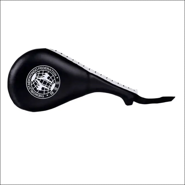 Taekwondo Kick Pad – Leather Target for Martial Arts Training - black