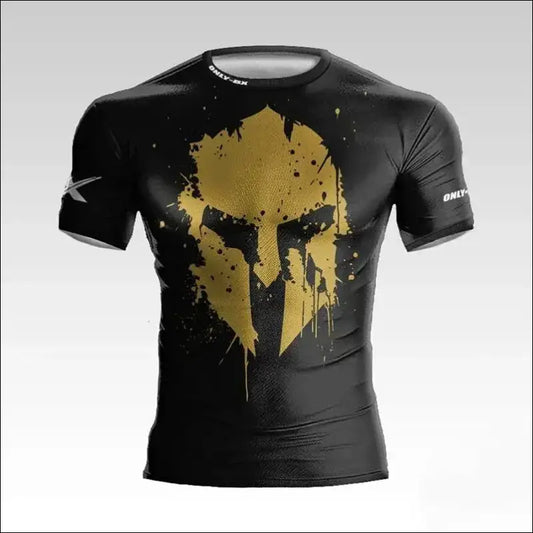 Men's 3D Printed Warrior Helmet T-Shirt – Summer Casual Wear