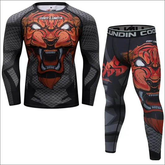 Men's MMA Rashguard Training Set – Breathable Compression Gea