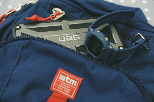 blue backpack