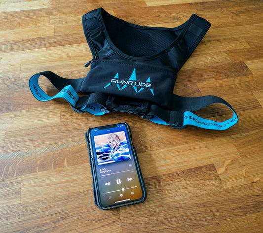 black samsung android smartphone on black backpack