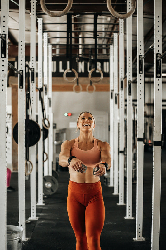 a woman in a gym