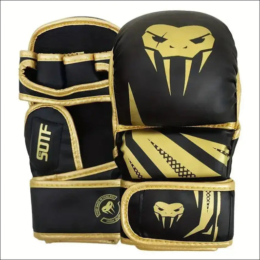Professional MMA Half-Finger Boxing Gloves - Ultimate Protection & Comfort