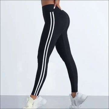 Women Striped Slim High Waisted Sports Pants | Gym & Yoga Leggings