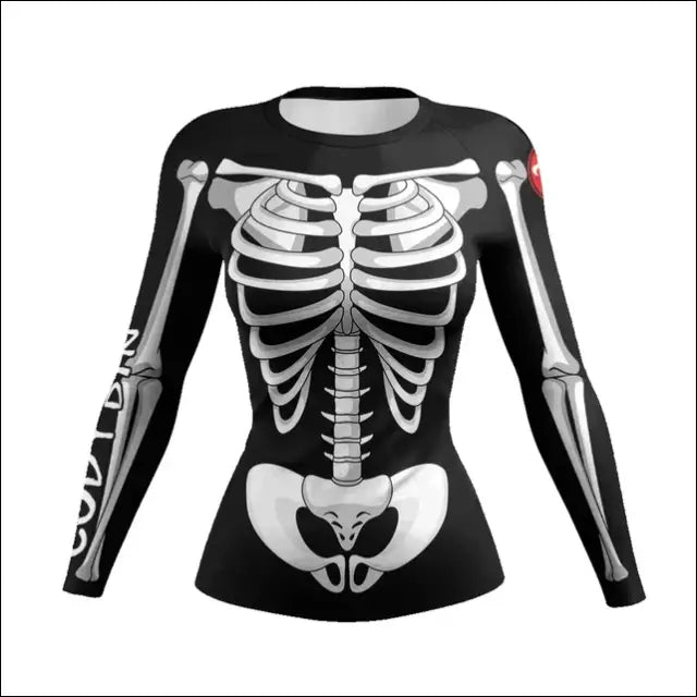 3D Printed Comics MMA T-Shirt - Women's Compression Long Sleeve BJJ Rashguard - Savage Combat & Fitness