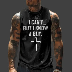 Men’s 3D Cross Tank Top by Savage Combat – sleeveless tactical gym tank with bold graphic for MMA, fitness, and streetwear drops