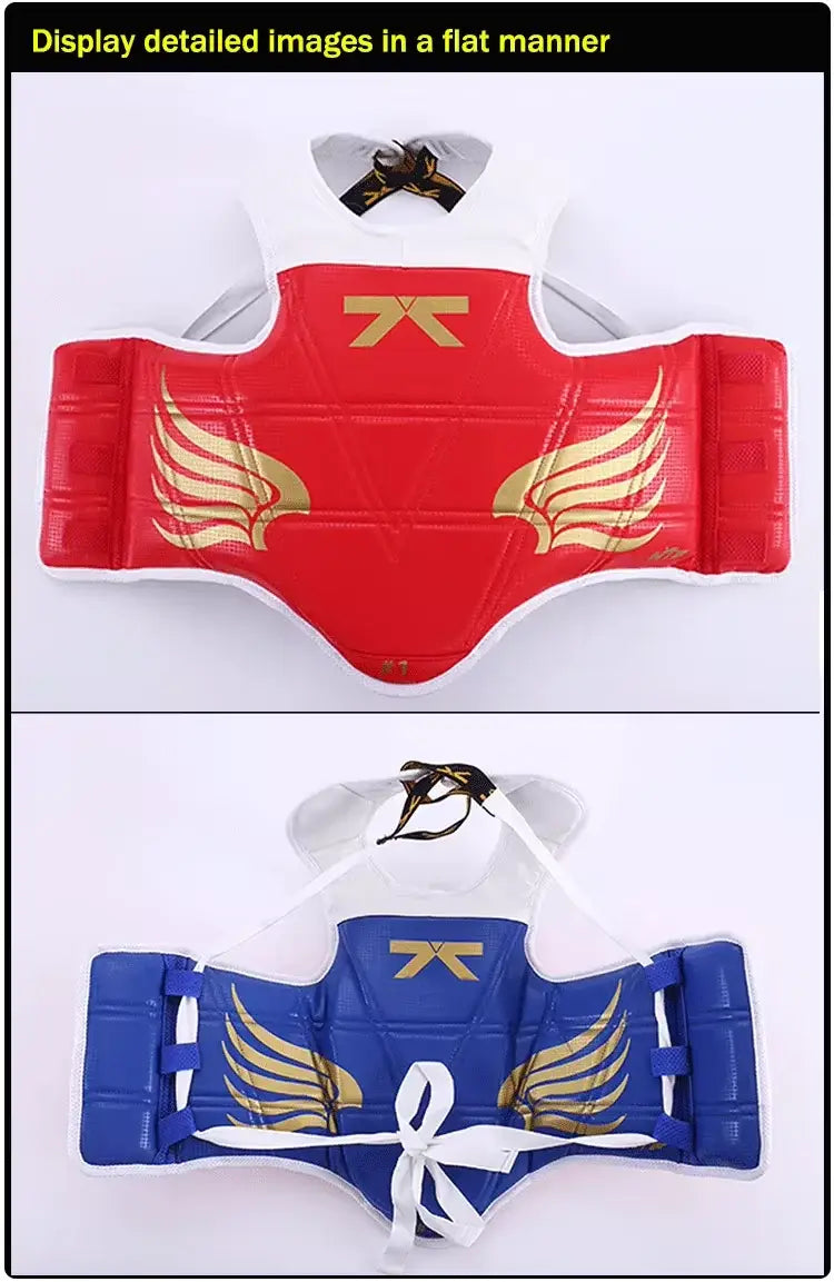 Taekwondo Protectors Suite - Helmet Chest Shin Arm Guards for Kids - 5-Piece