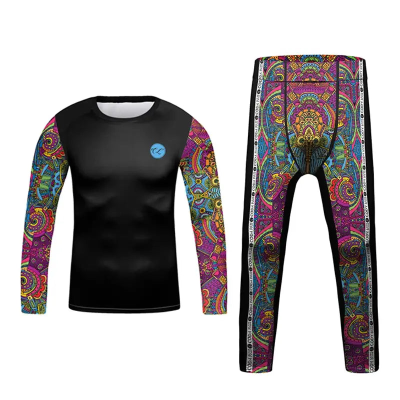 Kids Martial Arts Rash Guard Set - Jiu Jitsu MMA Muay Thai
