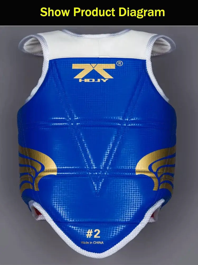 Taekwondo Protectors Suite - Helmet Chest Shin Arm Guards for Kids - 5-Piece
