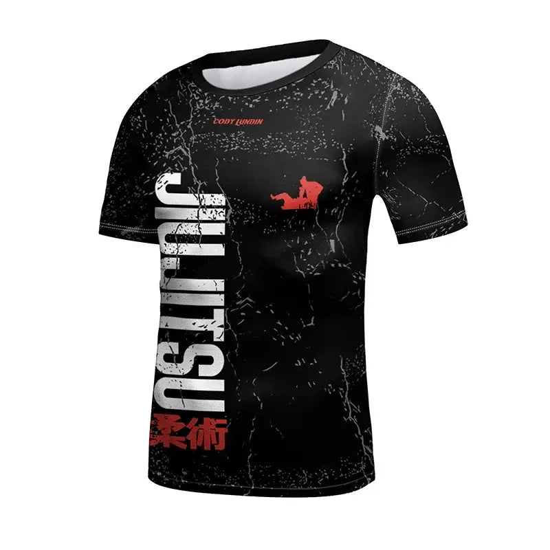 MMA Rash Guard Set - Kids 3D Combat Rash Guard Set