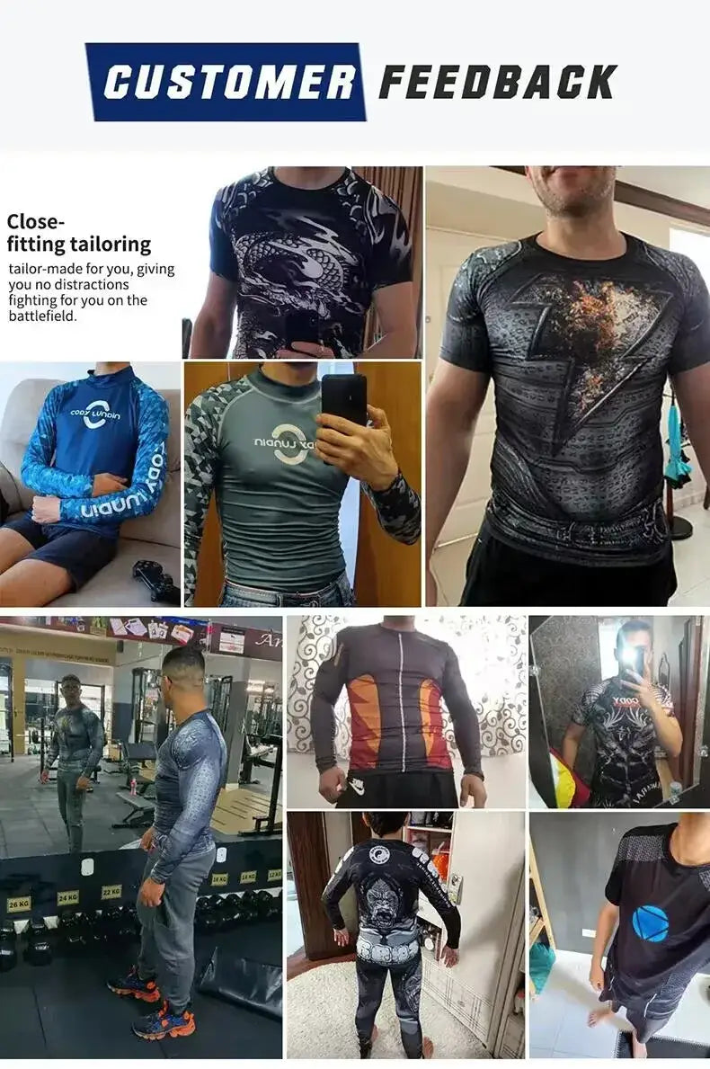 MMA T-Shirt - Women’s Compression Long Sleeve Top 3D Printed Comics Style