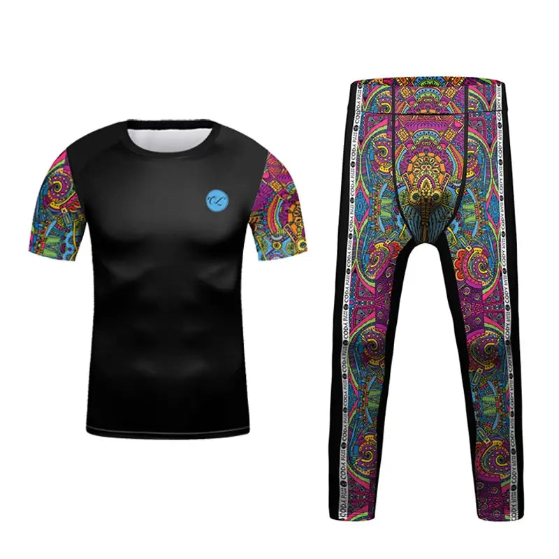 Kids Martial Arts Rash Guard Set - Jiu Jitsu MMA Muay Thai