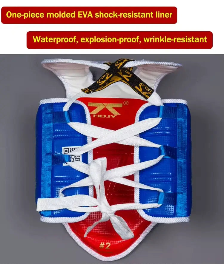 Taekwondo Protectors Suite - Helmet Chest Shin Arm Guards for Kids - 5-Piece