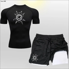 Anime Compression Shirt Men 2 in 1 Training Sets - Savage Combat & Fitness