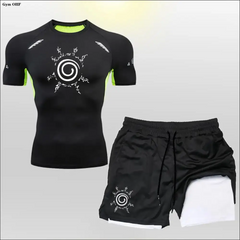 Anime Compression Shirt Men 2 in 1 Training Sets - Savage Combat & Fitness