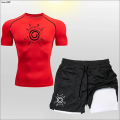 Anime Compression Shirt Men 2 in 1 Training Sets - Savage Combat & Fitness