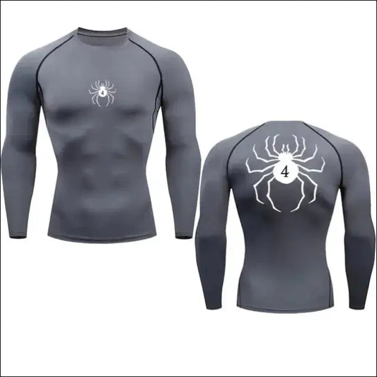Anime Hunter X Hunter T-shirt | Compression Shirt - Grey long sleeved / S