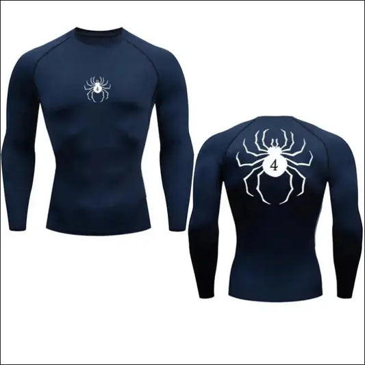 Anime Hunter X Hunter T-shirt | Compression Shirt - Navy blue long sleeved / S