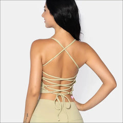 Backless Bra Yoga Top for Women | Stylish & Comfortable Activewear - Bean Green / S - womens clothing