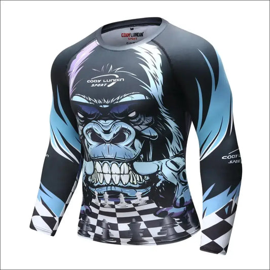 Boxing Set Compression Jersey Pants 3D orangutan Printing Rashguard KickBoxing Tight T-Shirts Trousers Muay Thai MMA
