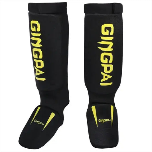Cotton Boxing Shin Guards | Ultimate Protection for Combat Sports - black green / S