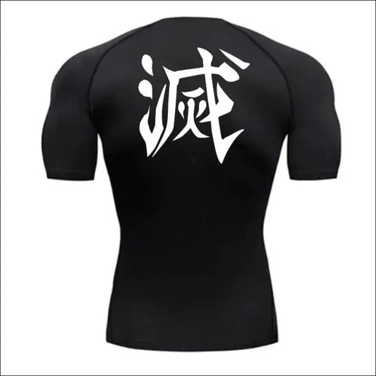 Demon Slayer Print Compression Shirts - mens mma