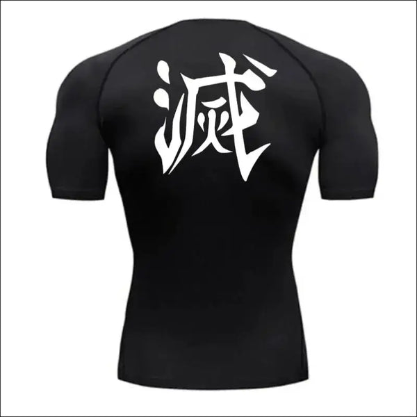 Demon Slayer Print Compression Shirts - mens mma