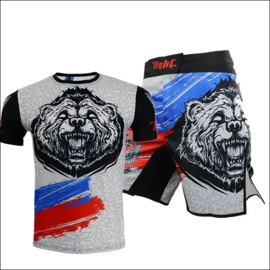 Grey Bear MMA Shorts And T-shirt for Men, - One set / XXS