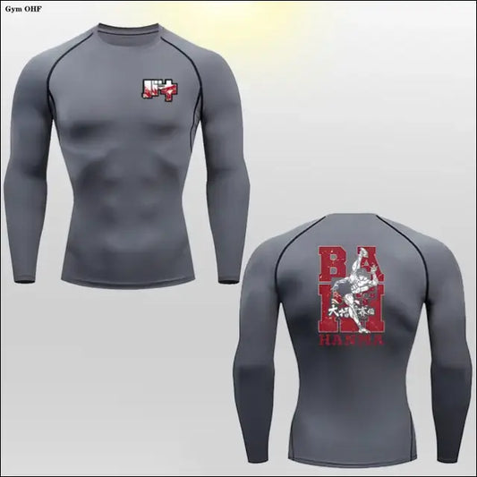 Hanma Baki Long Sleeved Anime Print Compression Top - Savage Combat & Fitness