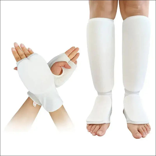 Karate Shin Instep Guards Washable MMA Leg Protectors - mma gear boxing gear