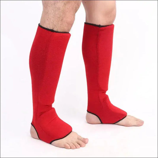 Karate Shin Instep Guards Washable MMA Leg Protectors - mma gear boxing gear