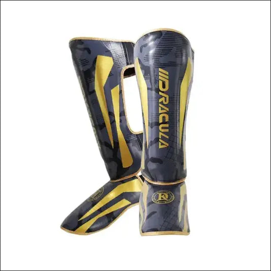 Kickboxing Boxing Shin Guard Pads | Ultimate Protection for Martial Arts - Dark Night Gold / S