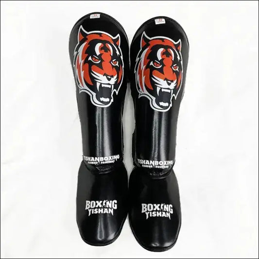 Kickboxing Leg Guard | Muay Thai Shin Guards | MMA Ankle Protector - black / S / CHINA - mma gear boxing gear
