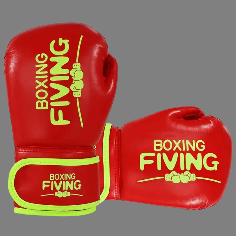 Kids Kick Boxing Gloves - 4OZ & 6OZ for MMA Karate and Muay Thai - red-yellow / 4oz - Kids