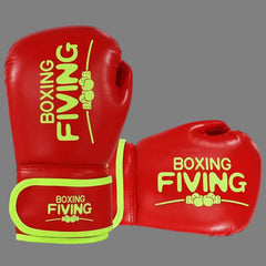 Kids Kick Boxing Gloves - 4OZ & 6OZ for MMA Karate and Muay Thai - red-yellow / 4oz - Kids