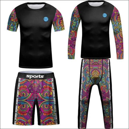 Kids Martial Arts Rash Guard Set - Jiu Jitsu, MMA, Muay Thai - Savage Combat & Fitness